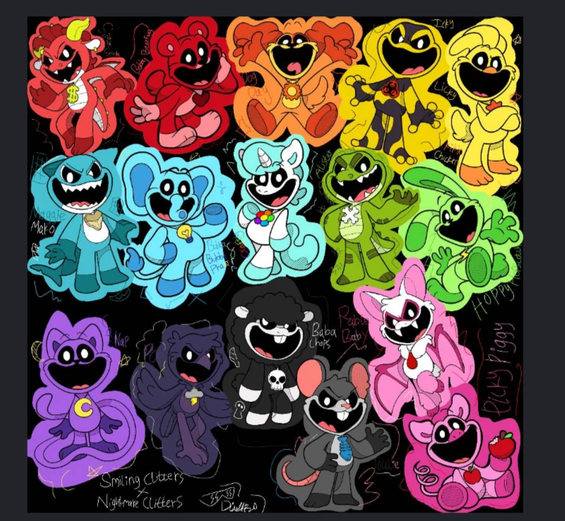 Smiling critters and Nightmare critters in an apocalypse. thumbnail