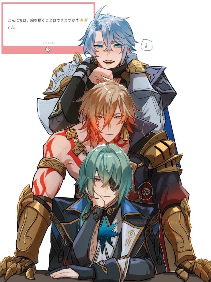 mydei, phainon, anaxa (quintuplets version but this is triplets version) thumbnail