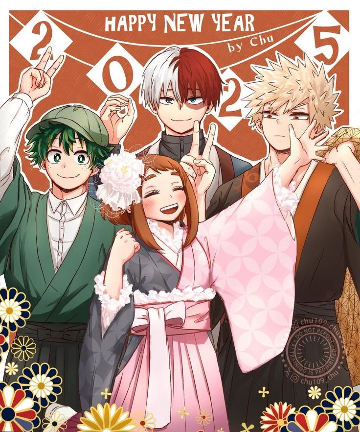 Todoroki Shoto, Izuku Midoriya, Katsuki Bakugo, and Uraraka Ochako thumbnail