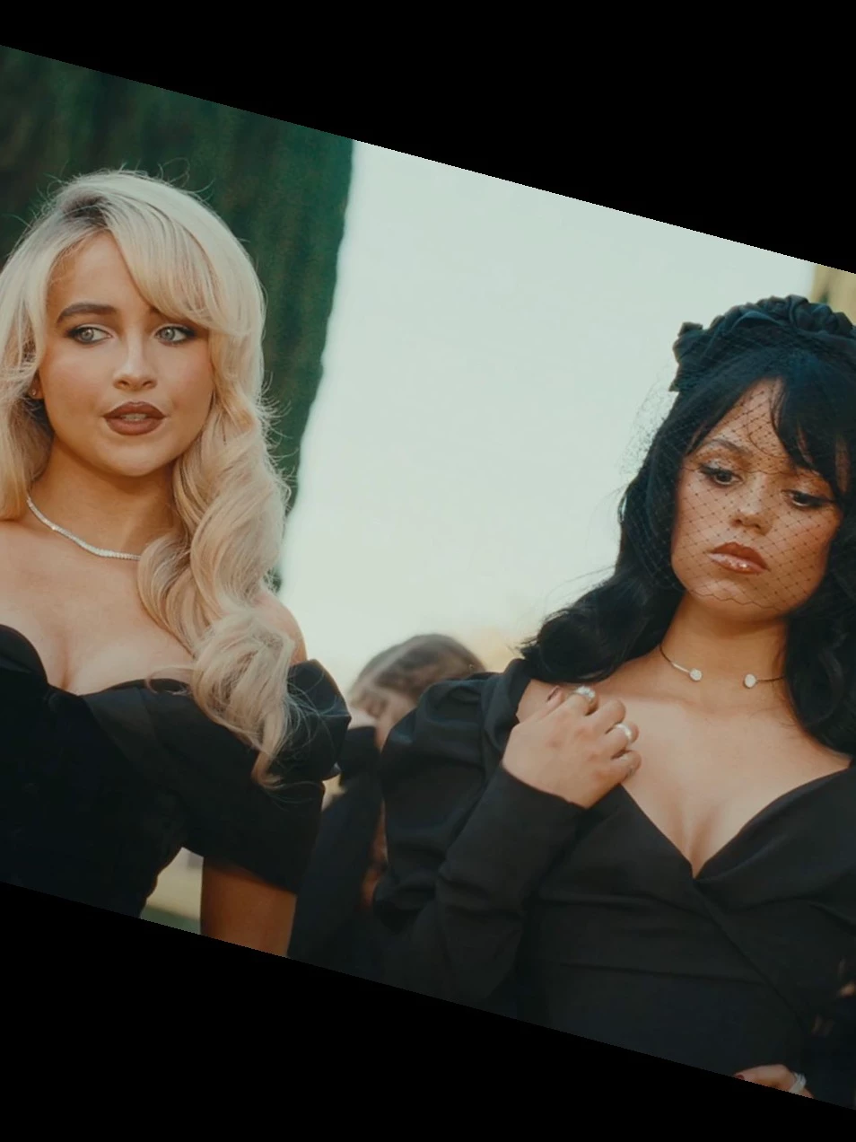 Sabrina carpenter and Jenna Ortega thumbnail