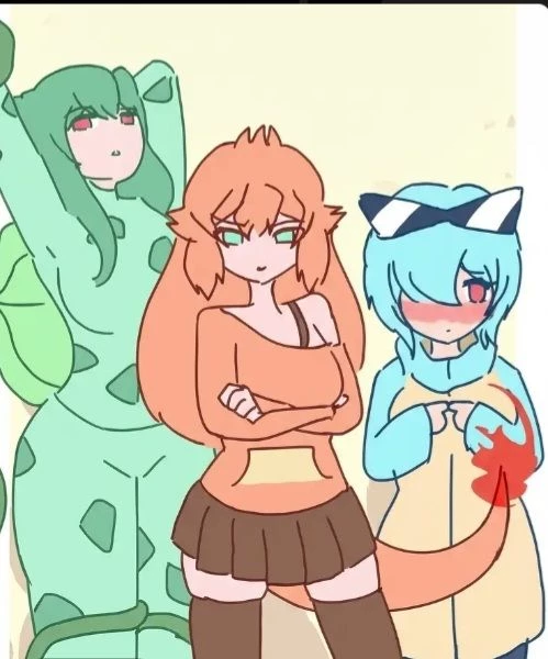Pokémon Girls (Bulbasaur, Charmander and Squirtle) thumbnail
