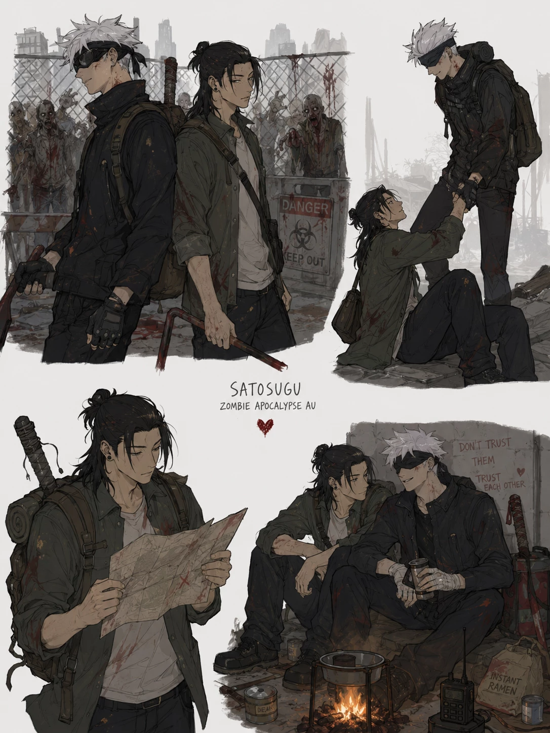 Satosugu \| Zombie Apocalypse AU thumbnail
