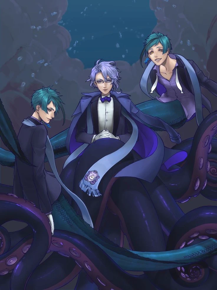 Adult Octavinell (Jade Leech, Floyd Leech, Azul Ashengrotto x Mer AU) thumbnail