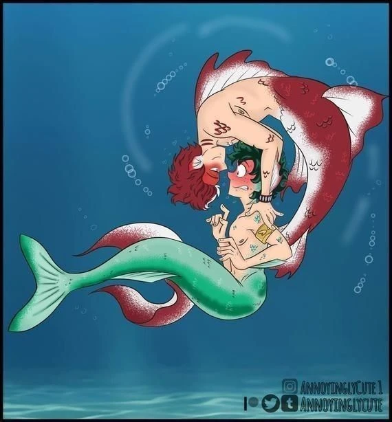 Shoto and Izuku are your mermaid parents. thumbnail