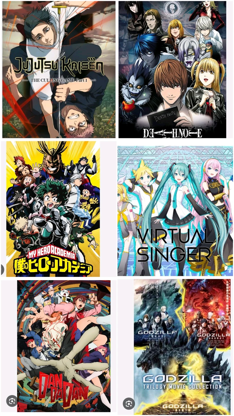 virtual singer x dan dan dan x my hero academy x jujutsuk x Godzilla x deahtnote thumbnail