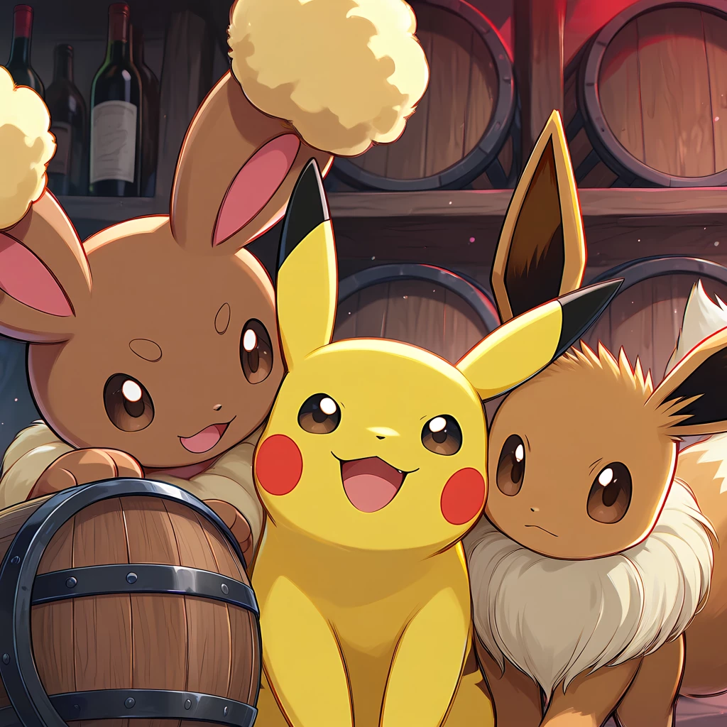 Buneary, Eevee, Pikachu thumbnail