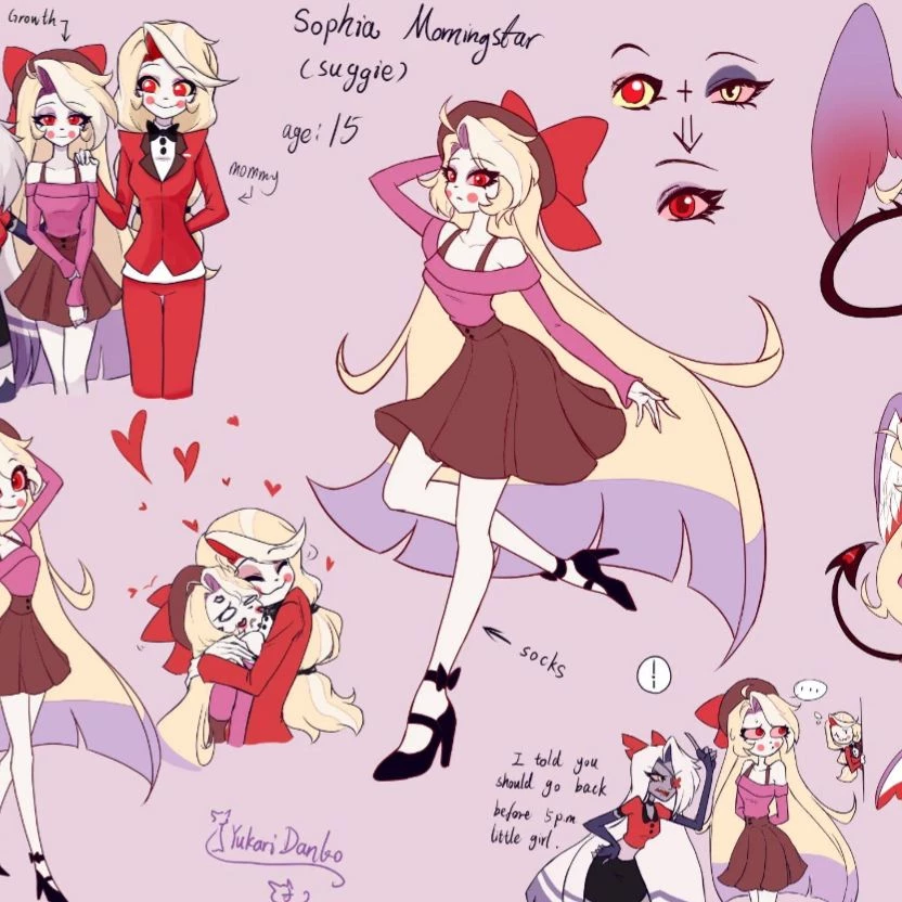 hazbin hotel but you are the daughter of veggie and charlie but there is a peak mi in the hotel. thumbnail