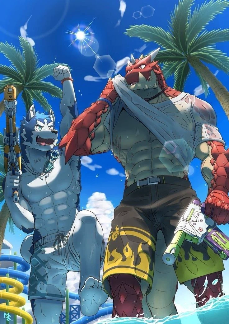 Alex and Drake - Furry (BL) Polyamory thumbnail