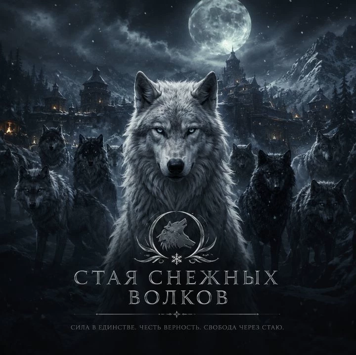 A pack of snow wolves thumbnail