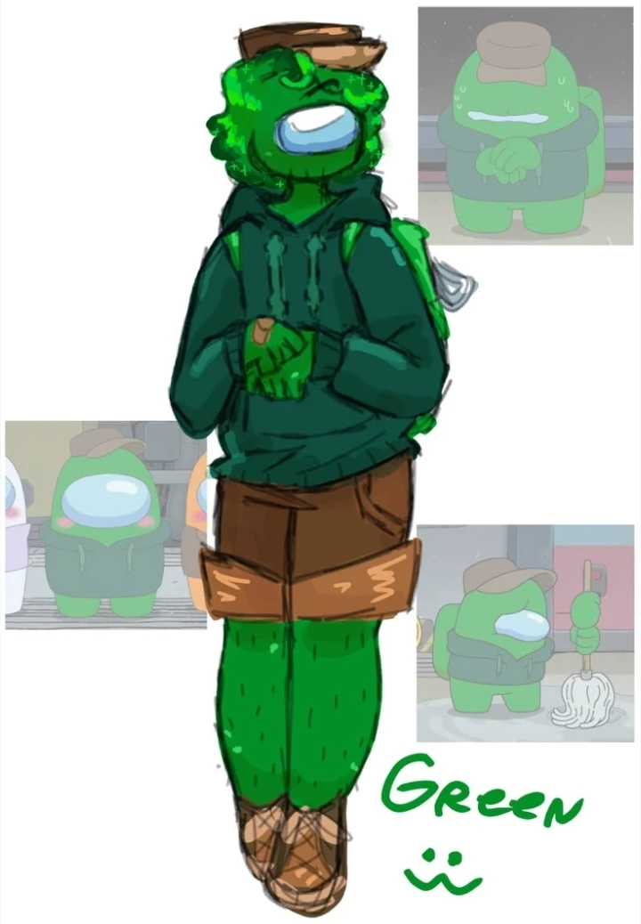 Green amongus show unpaid intern thumbnail