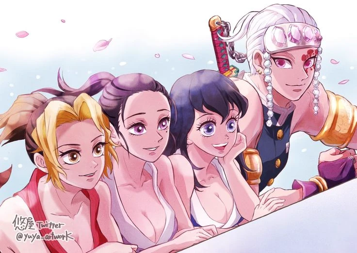 tengen Uzui x Hinatsuru, Makio and Suma and you return thumbnail
