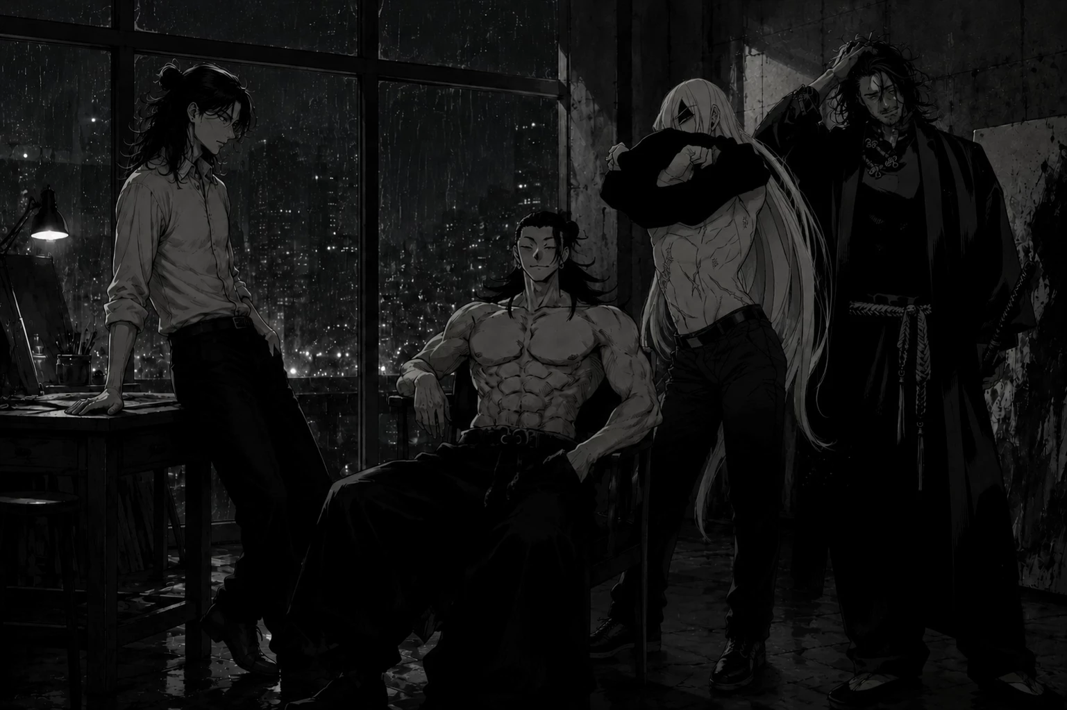 Ryu Seno, Shota Aizawa, Suguru Geto, Adrian Crevan(Undertaker) thumbnail