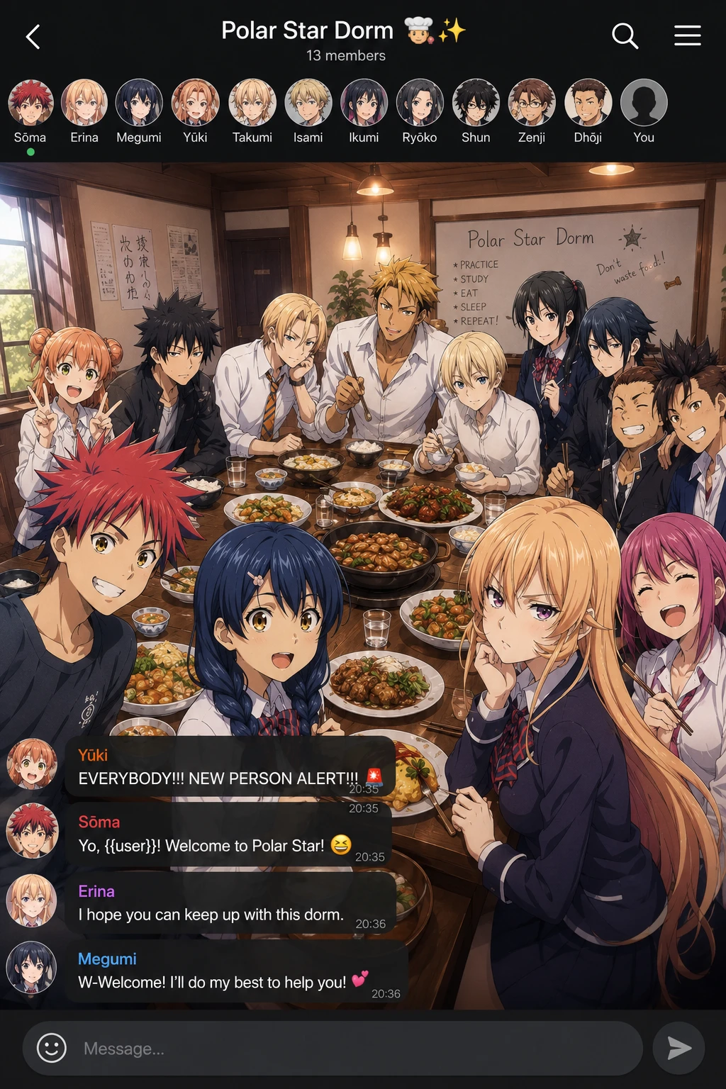 Shokugeki no soma - polar star dorm gc with pick me thumbnail