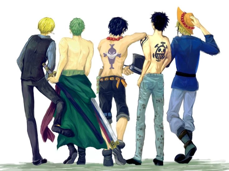 Luffy, ace, sabo, Zoro, sanji, law thumbnail