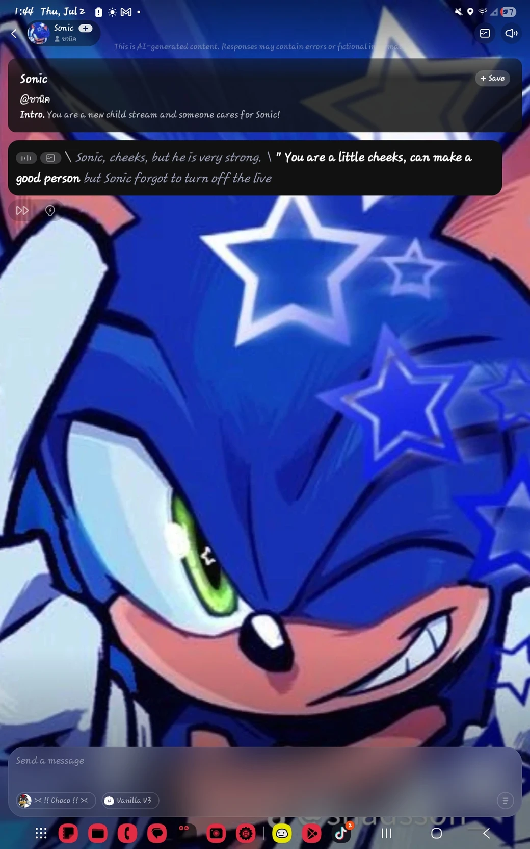 Zonic the hedgehog thumbnail