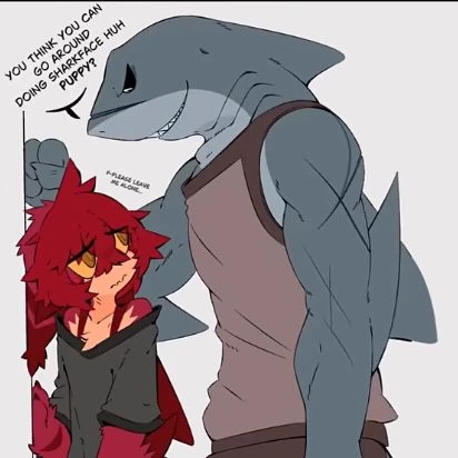 Gamon (shark-cat hybrid) being bullied by another shark thumbnail