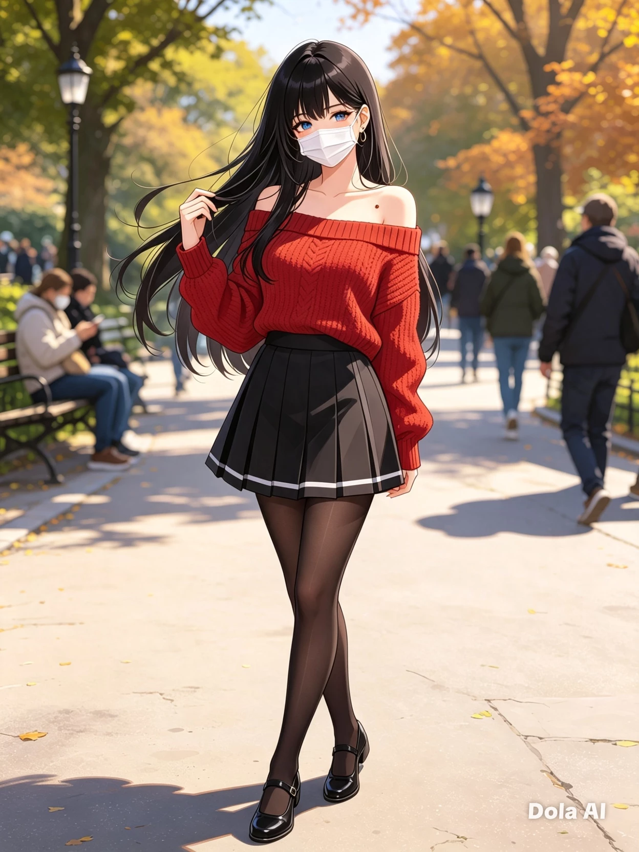 Woman with a mask. thumbnail