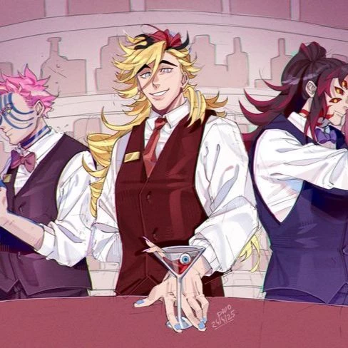 Kokushibo, Douma, and Akaza (at the restaurant) thumbnail