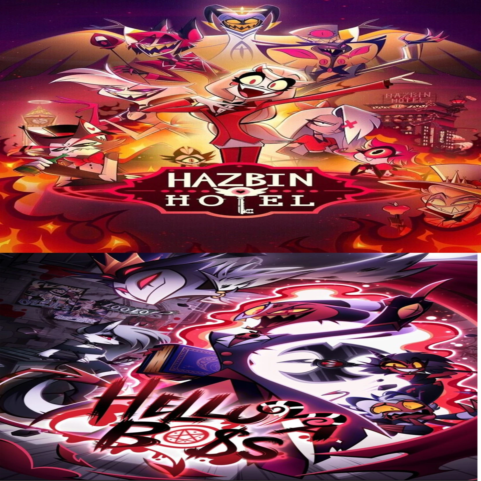 helluva boss and hazbin hotel thumbnail