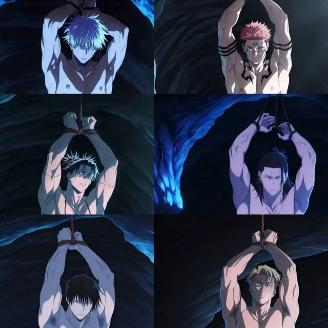 Gojo, Sukuna, Choso, Geto, Toji, and Nanami thumbnail