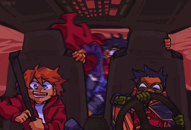 Robin and Superboy - Stolen Batmobile thumbnail