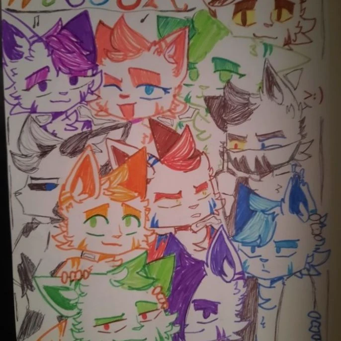 Colorful cats thumbnail