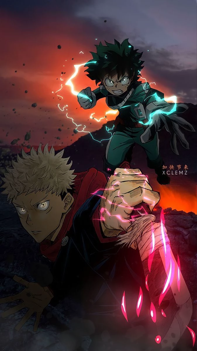 MHA x JJK crossover AU thumbnail