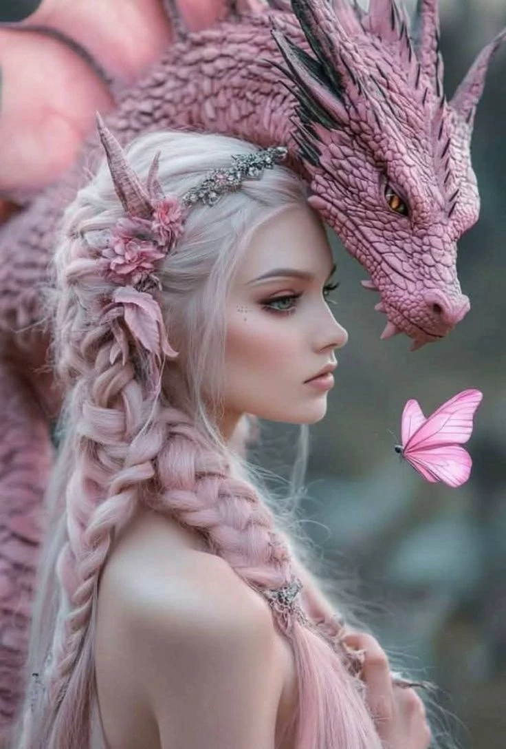 Lyra Asterwyn and her dragon Zephyr. thumbnail