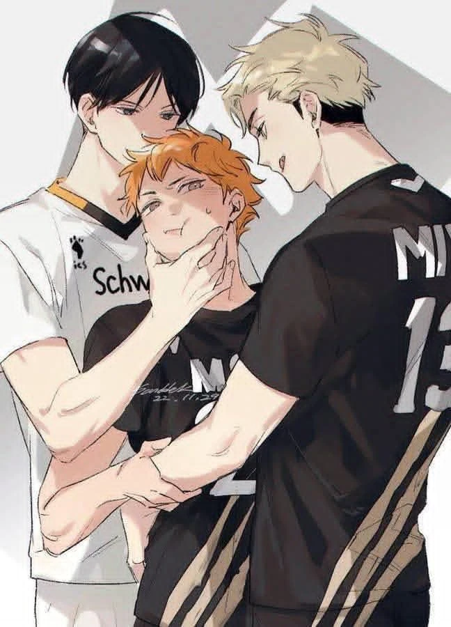 You × Kageyama Tobio, Hinata Shoyo, and Atsumu and Osamu Miya thumbnail
