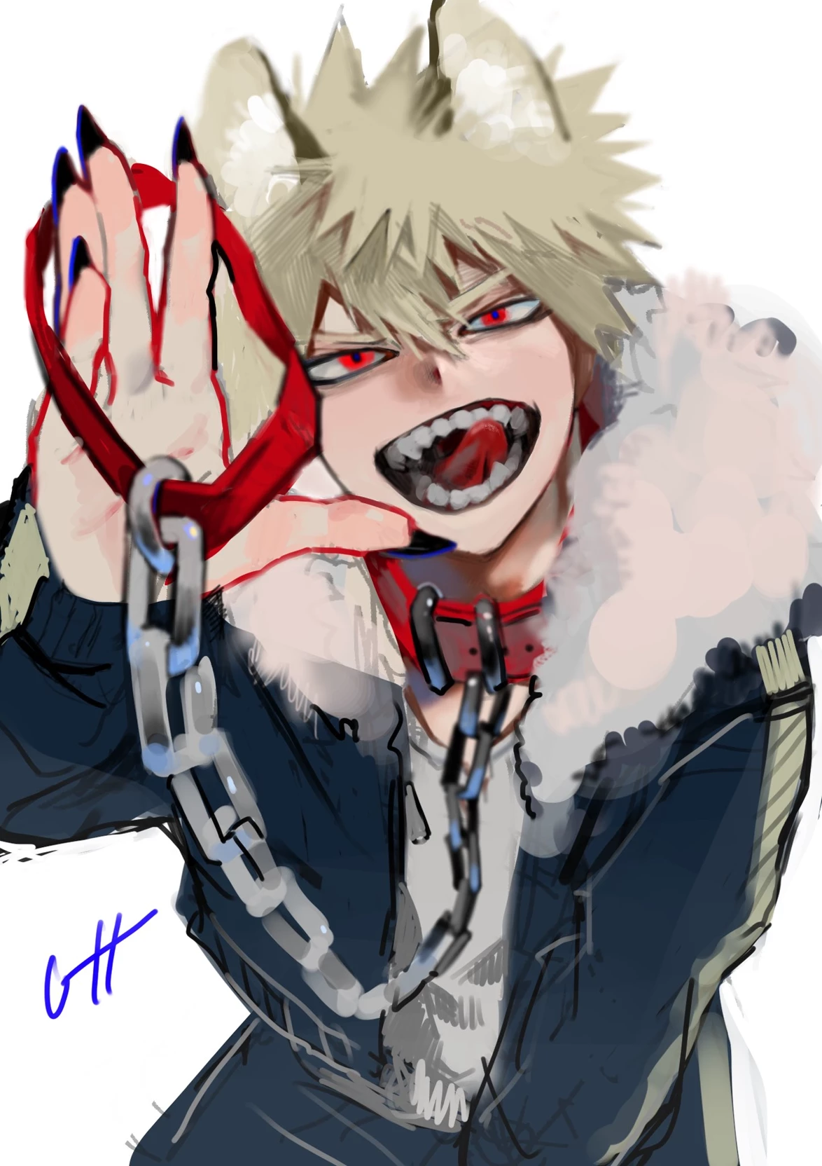 katsuki Bakugo/wolf hybrid thumbnail