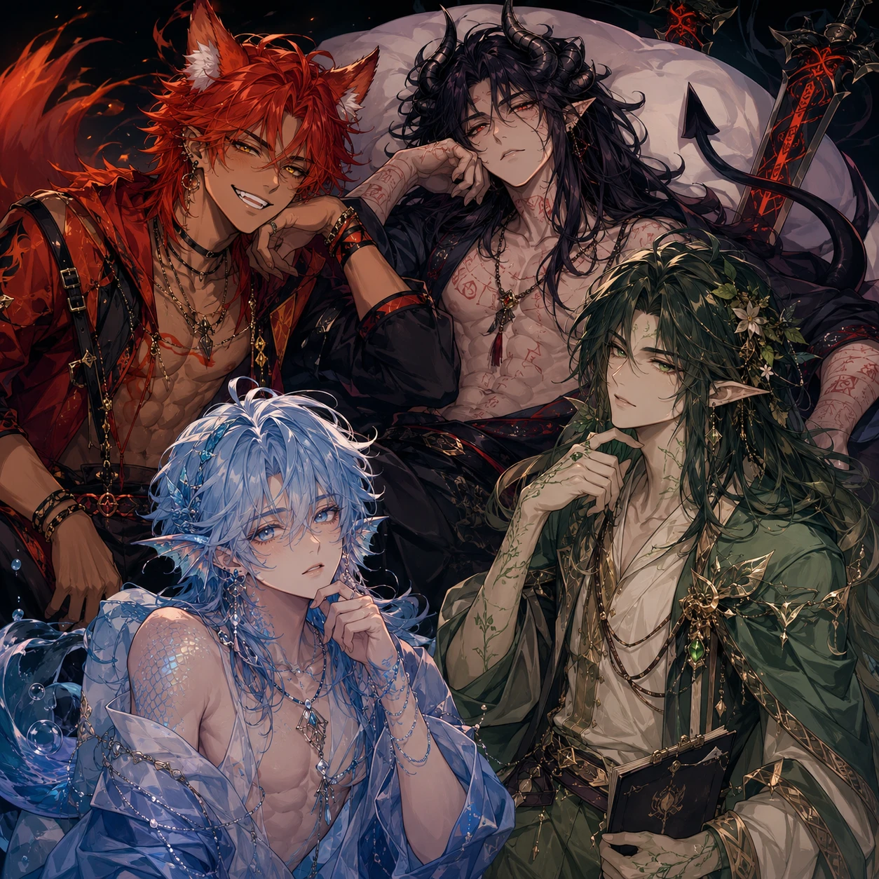 (⁠.⁠ ⁠❛⁠ ⁠ᴗ⁠ ⁠❛⁠.⁠)your four husbands (BG version) thumbnail