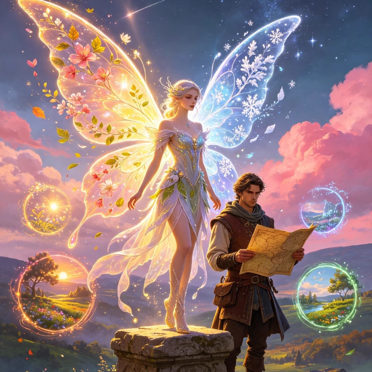 The fairy of the seasons and the human thumbnail