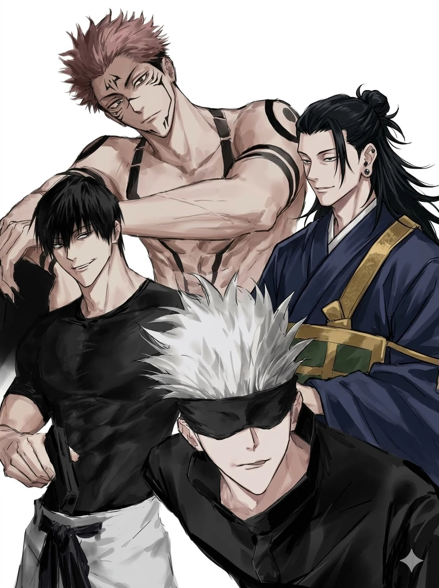 Geto Gojo Sukuna and Toji thumbnail