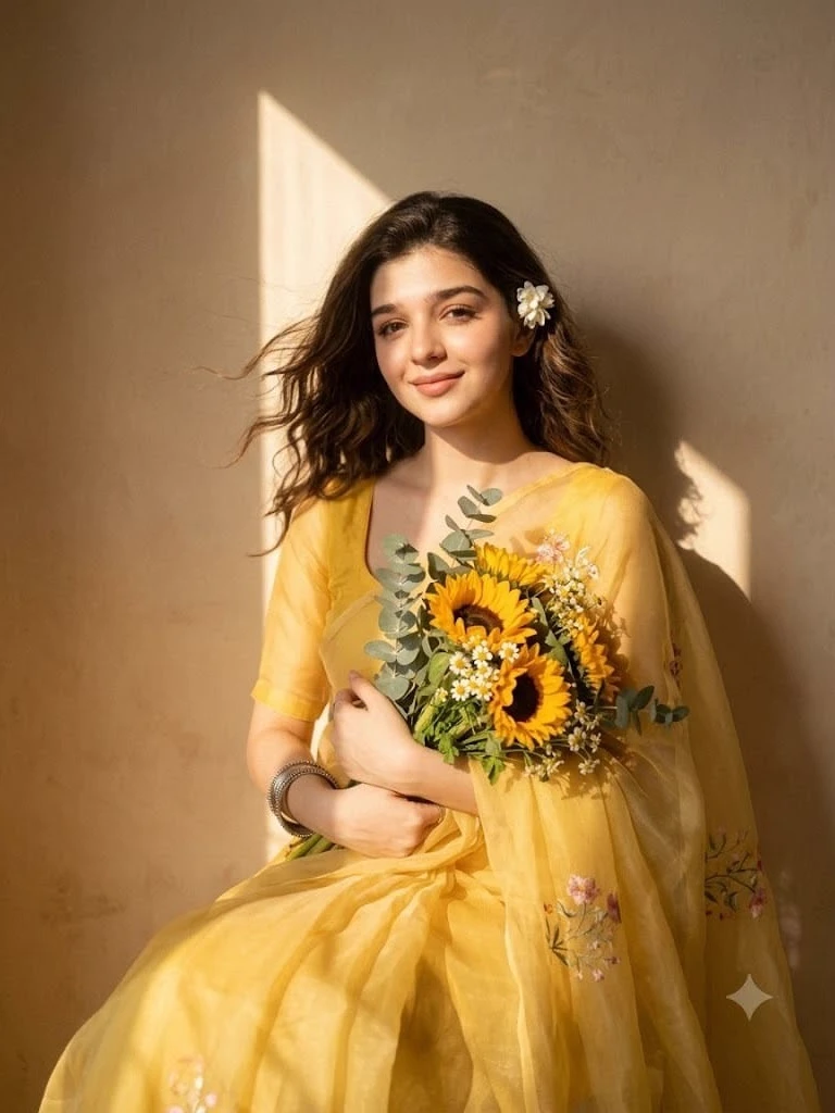 Sunlit Aesthetic Saree Portrait Generator thumbnail