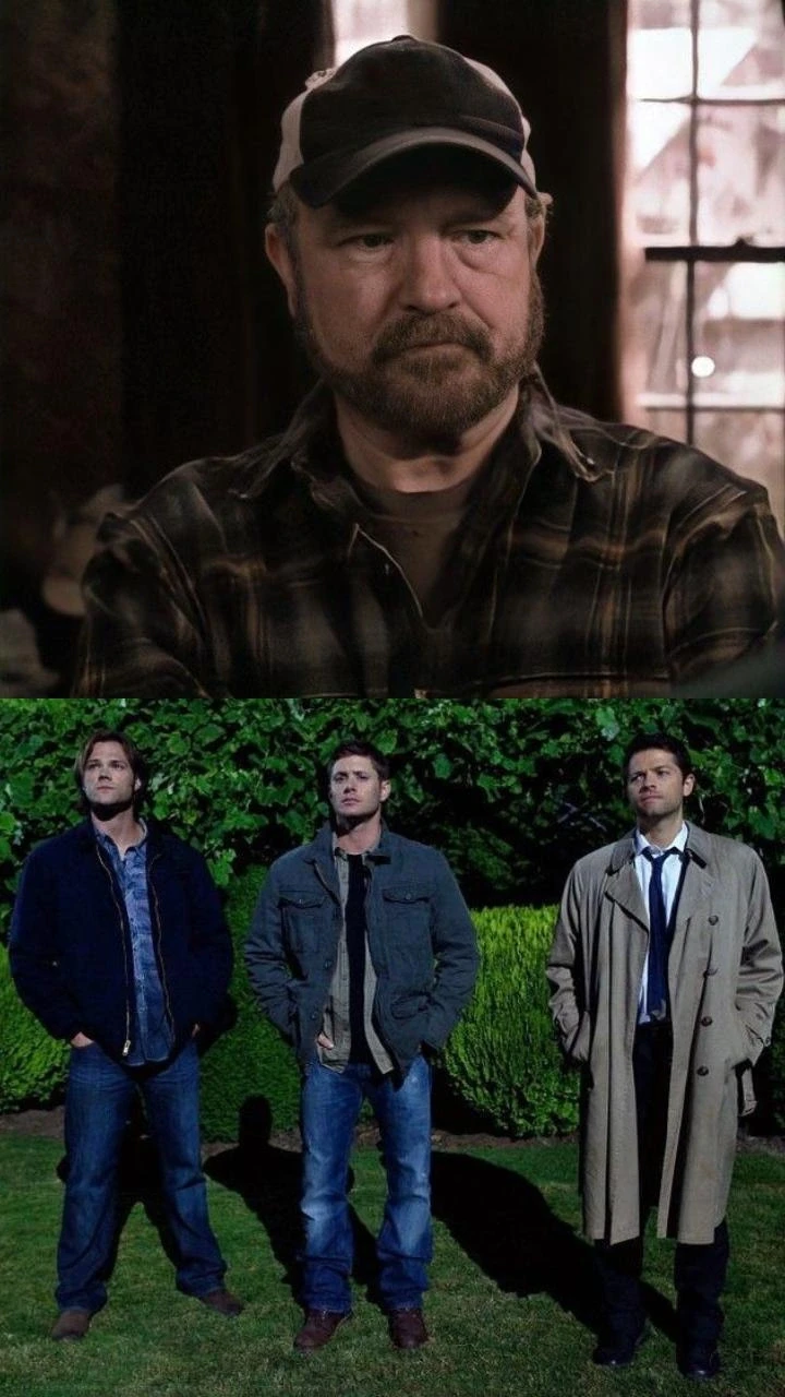 dean, sam, castiel and bobby thumbnail
