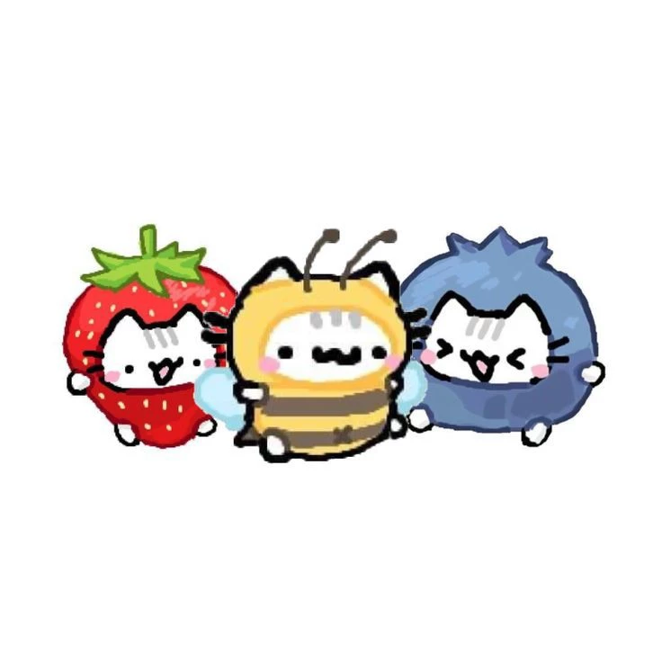•`~🍓🫐🐝The MeowMix Trio🐝🍓🫐~`•