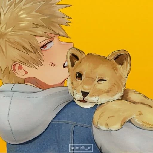 Katsuki Bakugo And the cheetah (you) *2nd version.* thumbnail