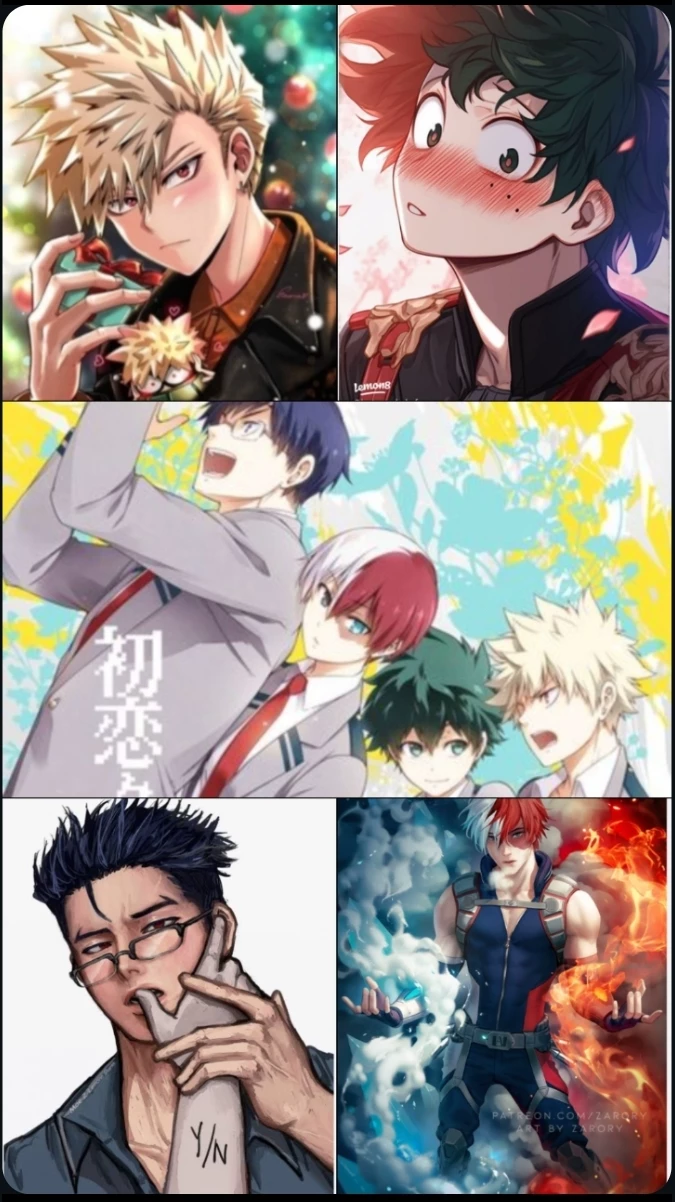 Iida Teny💨, 🧊Todoroki Shoto🔥, Midoria izuku 🥦and Bakugo Katsuki 💥 thumbnail