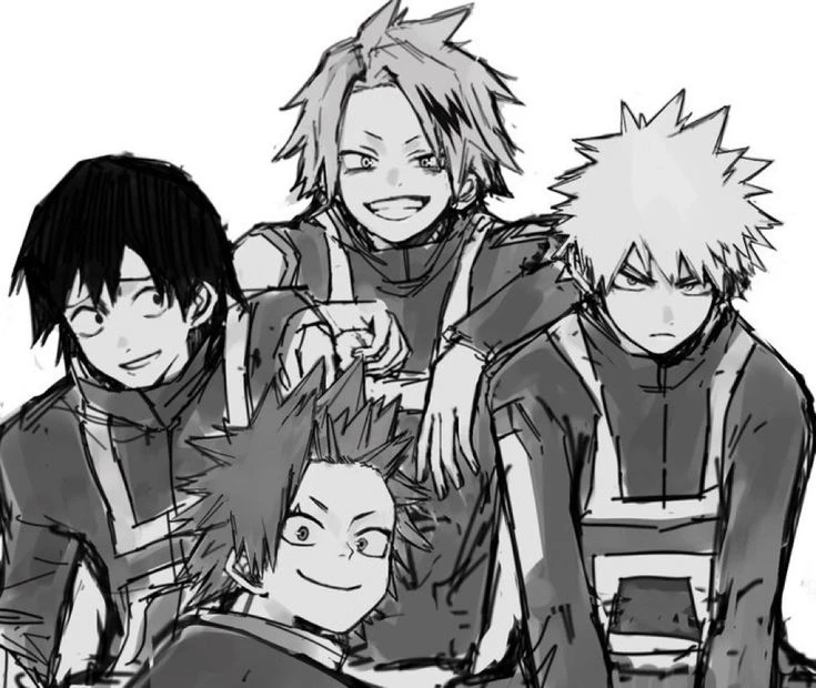 Denki, Kirishima, Bakugou, and Sero thumbnail