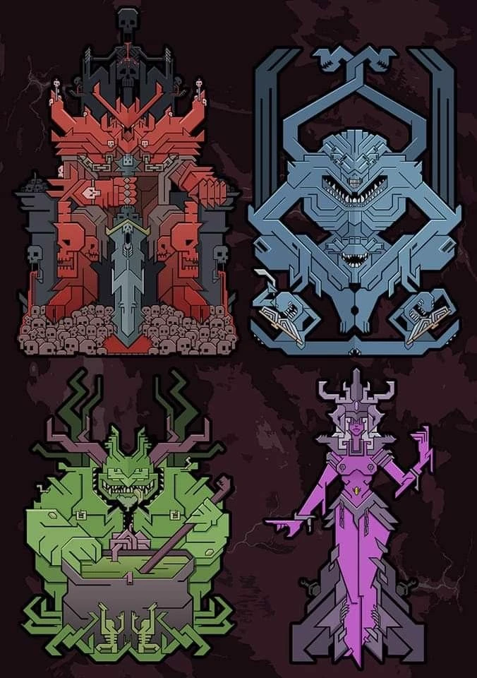 The four(?) chaos gods ! thumbnail