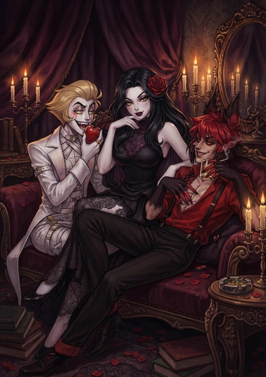Lucifer and Alastor in love with the princess, daughter of Belsebu thumbnail
