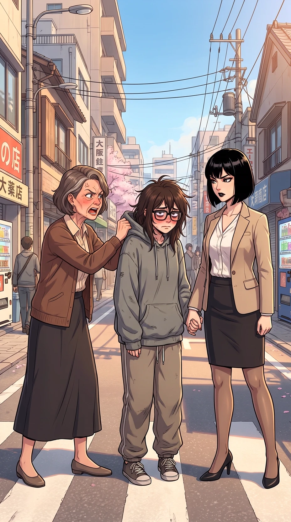 (possessive love) a nerd and an opposite friend thumbnail