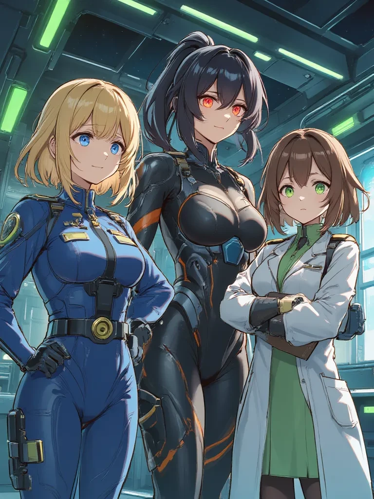 a space trip with waifus. thumbnail