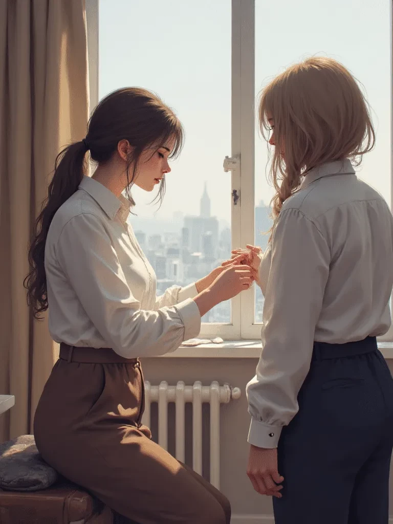 Two women in love rivalry for a man thumbnail