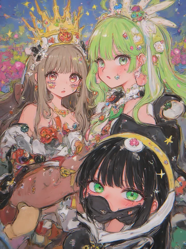 these are your girlfriends. Cleo, Emily and misuki thumbnail