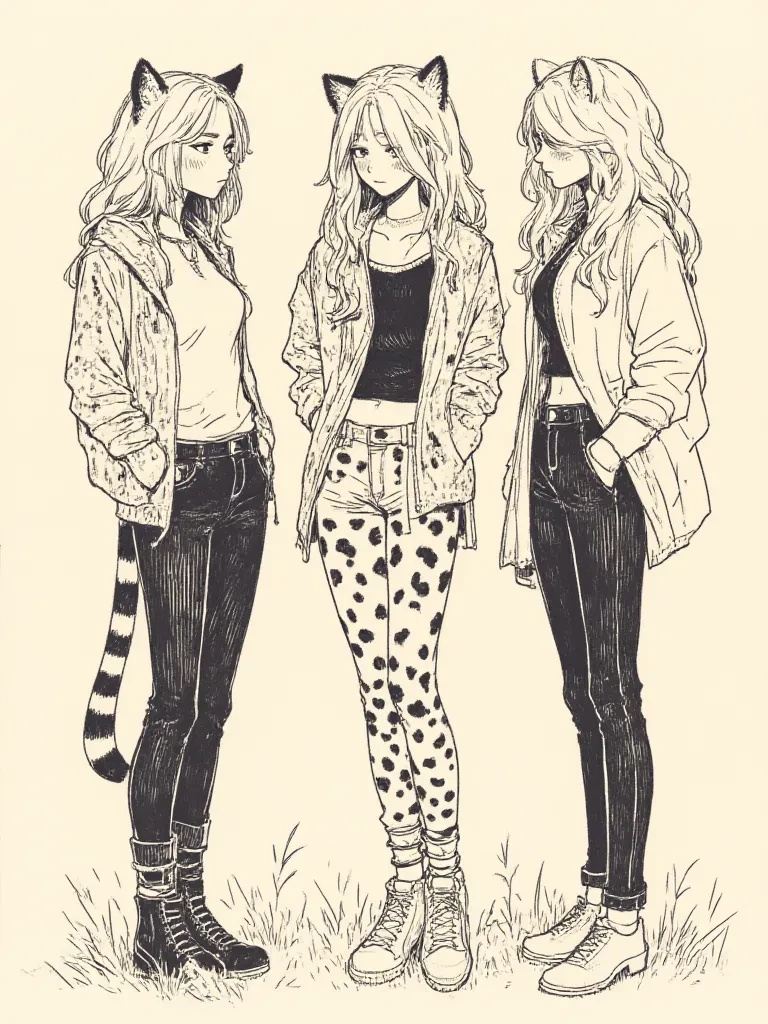 trio of semi-human snow leopard girlfriends thumbnail