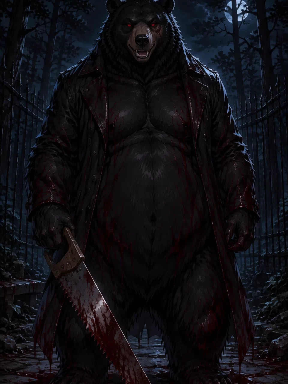 black bear holding a saw thumbnail
