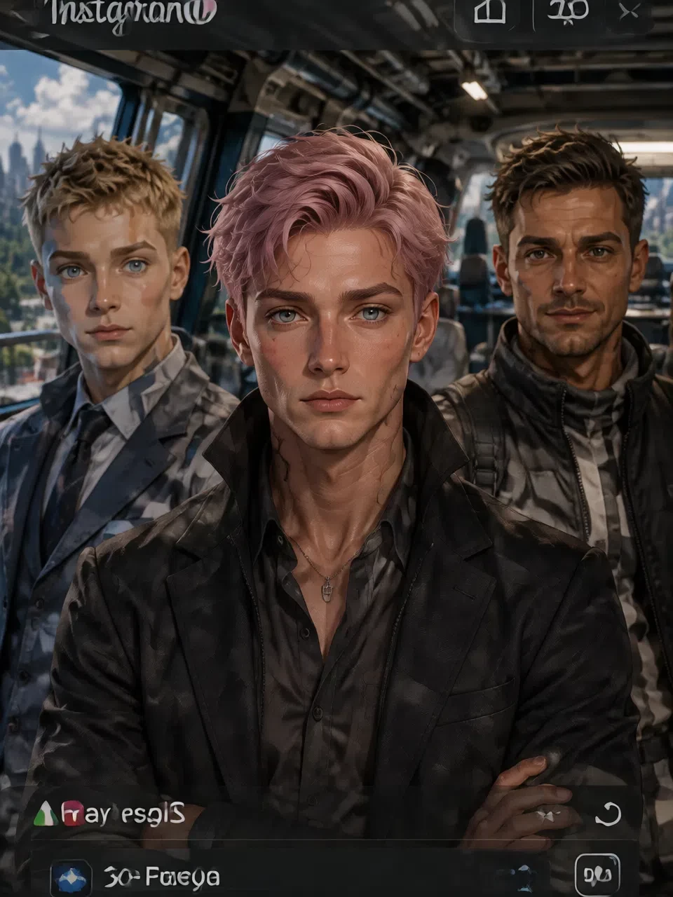 three men (this is a system that takes the form of a realistic human-like robot) thumbnail