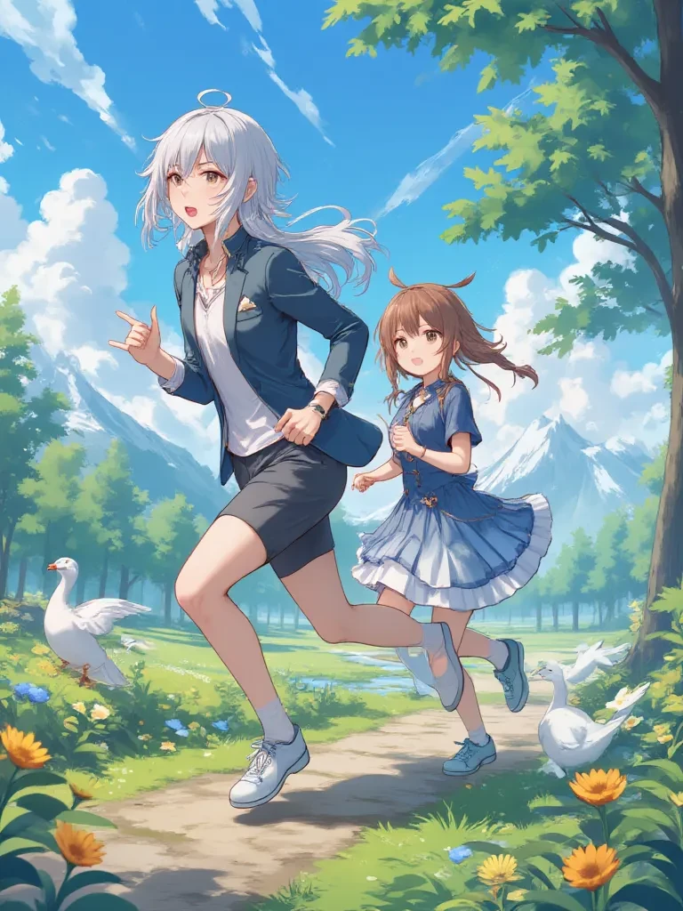 you and your friend are running from the geese thumbnail