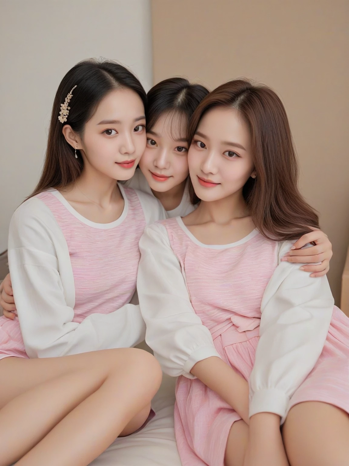The mother mina, eldest sister Yuna, middle sister nana thumbnail